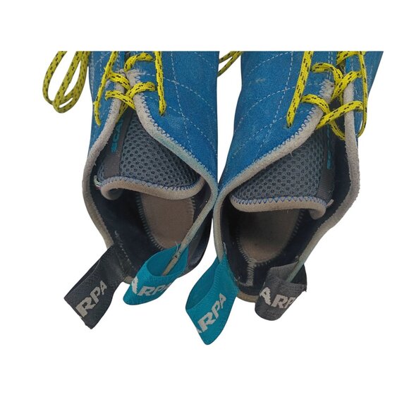 Scarpa Helix Shoes Mens Size 12.5 Suede Climbing Lace Up Comfort Made Italy 7000 - Picture 8 of 14